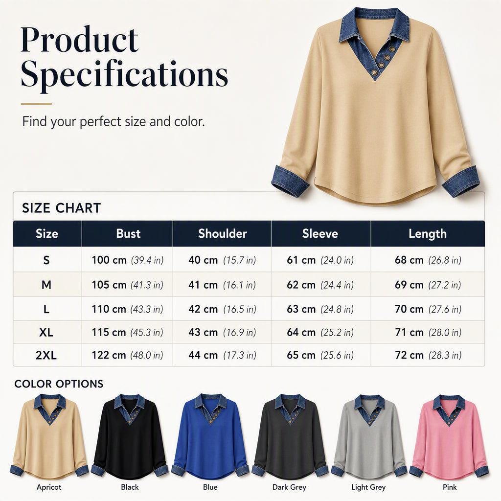 👖 LIMITED-TIME 50% OFF! ✨ Women's Casual Patchwork Long Sleeve Top