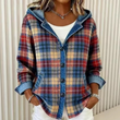 ⏰Last Day Sale 50% Off💃 Women's Denim Patchwork Hooded Jacket