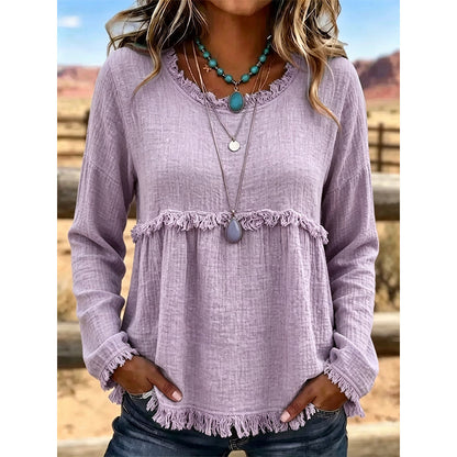 👚 ✨Women's Vintage Fringe Tassel Casual Top – Boho Charm Meets Everyday Comfort