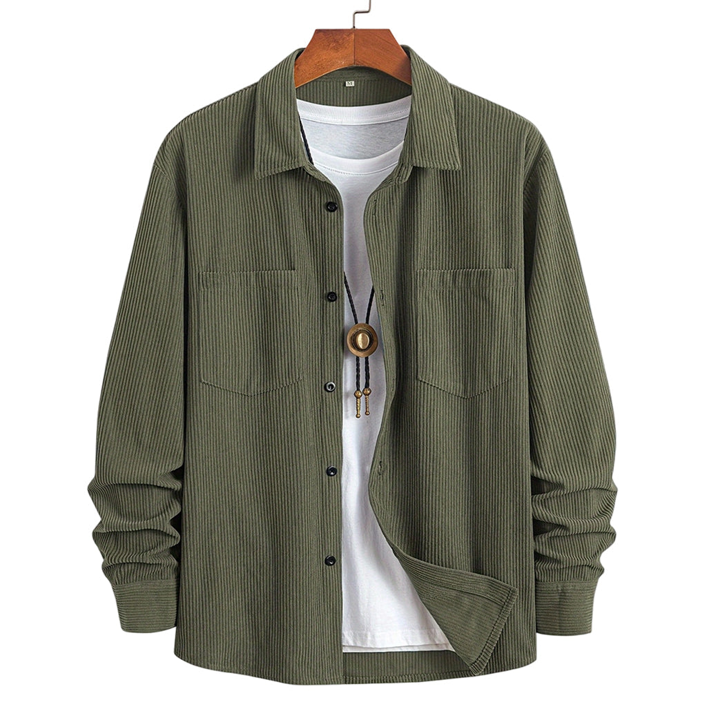 👔Men's Casual Corduroy Shirt Jacket – Classic Texture Meets Everyday Comfort