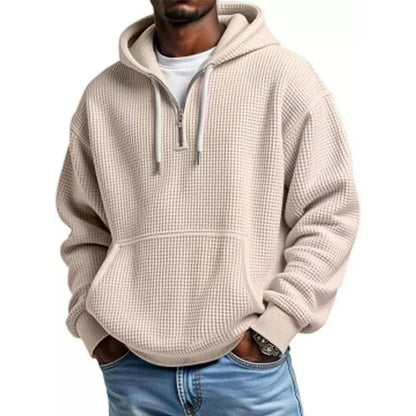 👖 LIMITED-TIME 50% OFF! ✨Men's Knit Quarter-Zip Hoodie Sweatshirt