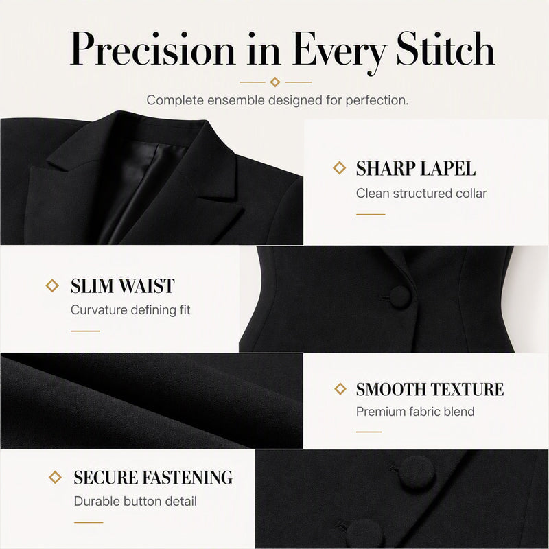🥂Women's Elegant Asymmetrical Single Breasted Blazer Dress – Sophisticated Style With a Modern Twist