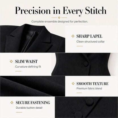 🥂Women's Elegant Asymmetrical Single Breasted Blazer Dress – Sophisticated Style With a Modern Twist