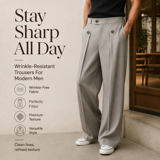 ⏰Last Day Sale 50% Off💃Men's Straight Leg Wrinkle Resistant Pants