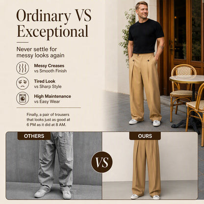 ⏰Last Day Sale 50% Off💃Men's Straight Leg Wrinkle Resistant Pants