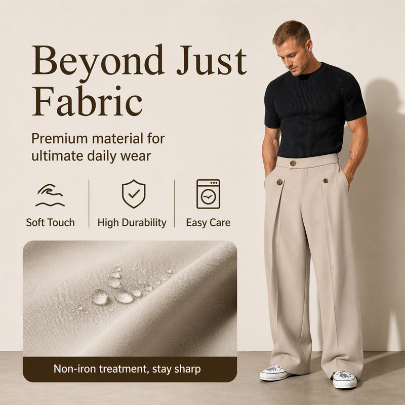 ⏰Last Day Sale 50% Off💃Men's Straight Leg Wrinkle Resistant Pants