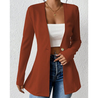 🧥Seasonal Style - Tailored Blazer with One-Button Closure – Breathable Comfort & Crisp Lines for Every Occasion