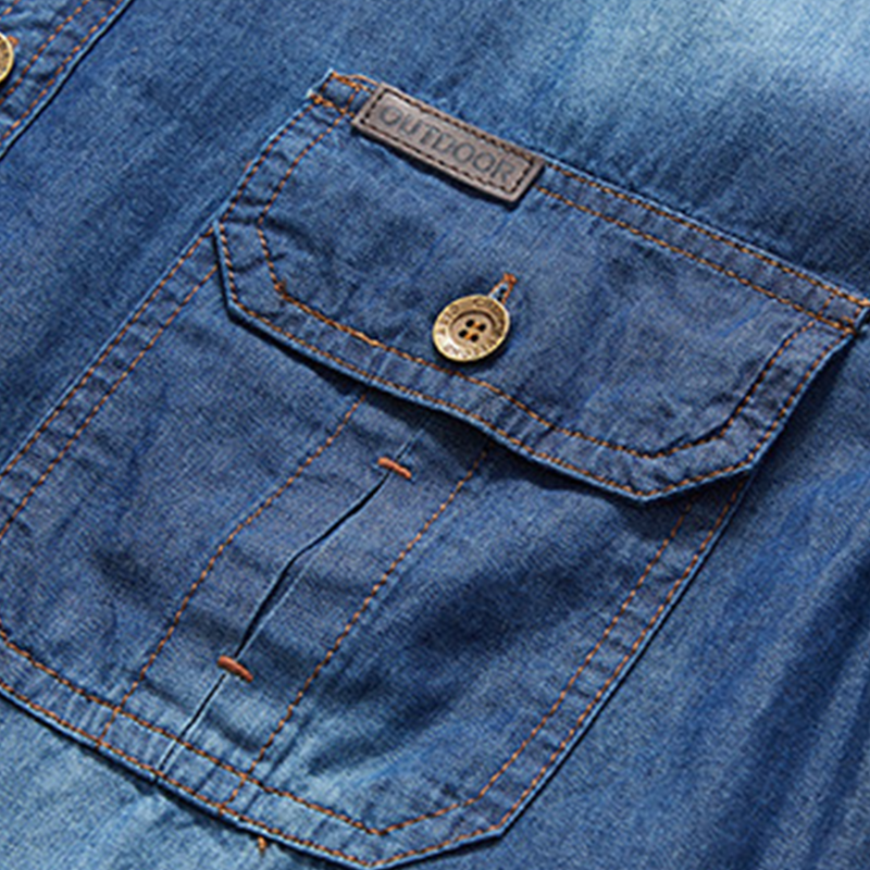 👖 LIMITED-TIME 50% OFF! ✨Men's Casual Denim Short Sleeve Shirt