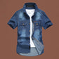 👖 LIMITED-TIME 50% OFF! ✨Men's Casual Denim Short Sleeve Shirt