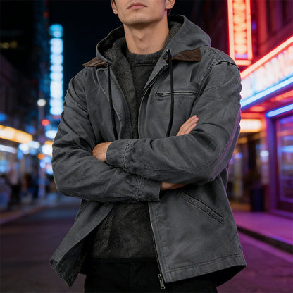 ⌛Limited-Time Offer🛍️Men's Warm Hooded Work Jacket