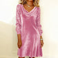 ⏰Last Day Sale 50% Off💃Women's Elegant Draped Neck Sequin Sleeve Dress