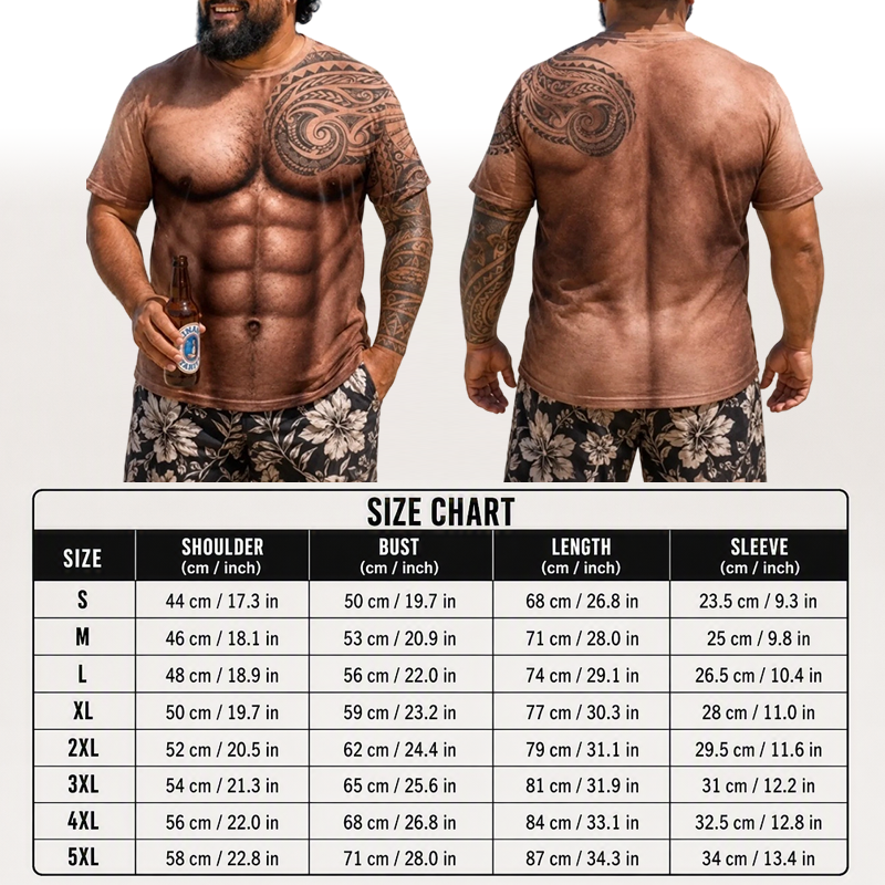 👖 LIMITED-TIME 50% OFF! ✨Men's Funny Muscle Print Short Sleeve Top