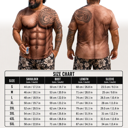 👖 LIMITED-TIME 50% OFF! ✨Men's Funny Muscle Print Short Sleeve Top