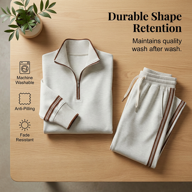 👚Seasonal Style - Half-Zip Top & Wide-Leg Pants Set – Cozy Turtleneck or Breezy V-Neck Styling