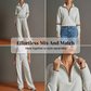 💫 One Set, Two Neckline Looks | Women's Half-Zip Wide-Leg Lounge Set ⚡ Free Shipping