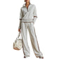💫 One Set, Two Neckline Looks | Women's Half-Zip Wide-Leg Lounge Set ⚡ Free Shipping