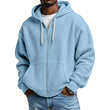 🍂Men's Full -Zip Waffle Knit Hooded Sweatshirt – Cozy Comfort Meets Everyday Style