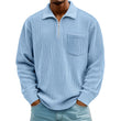 🍂 Men's Casual Ribbed Half Zip Sweater – Smart Comfort for Cooler Days