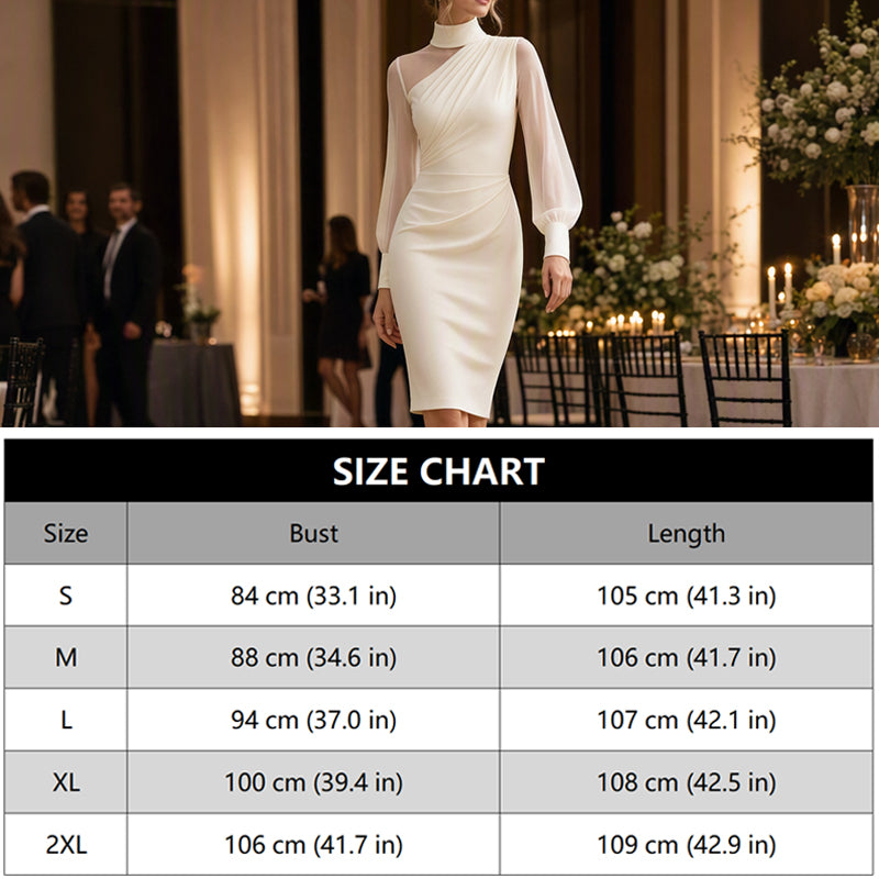 🌸Hot Sale 50% OFF💖Women's Mock Neck Mesh Bodycon Dress