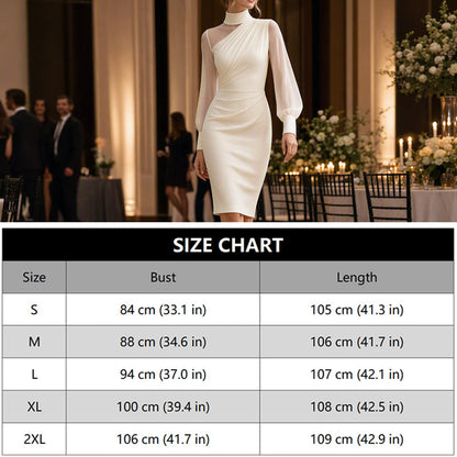 🌸Hot Sale 50% OFF💖Women's Mock Neck Mesh Bodycon Dress