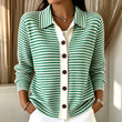 🍂 Women's Striped Knit Cardigan – Cozy Layers & Effortless Autumn Style