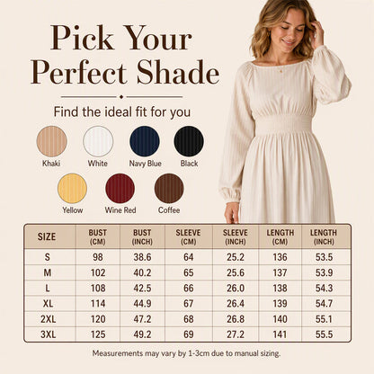 👖 LIMITED-TIME 50% OFF! ✨ Women's Striped Elastic Waist Maxi Dress