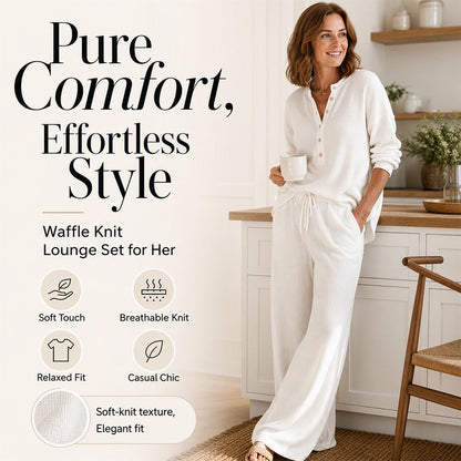 ⏰Last Day Sale 50% Off💃Women's Waffle Knit Lounge Set