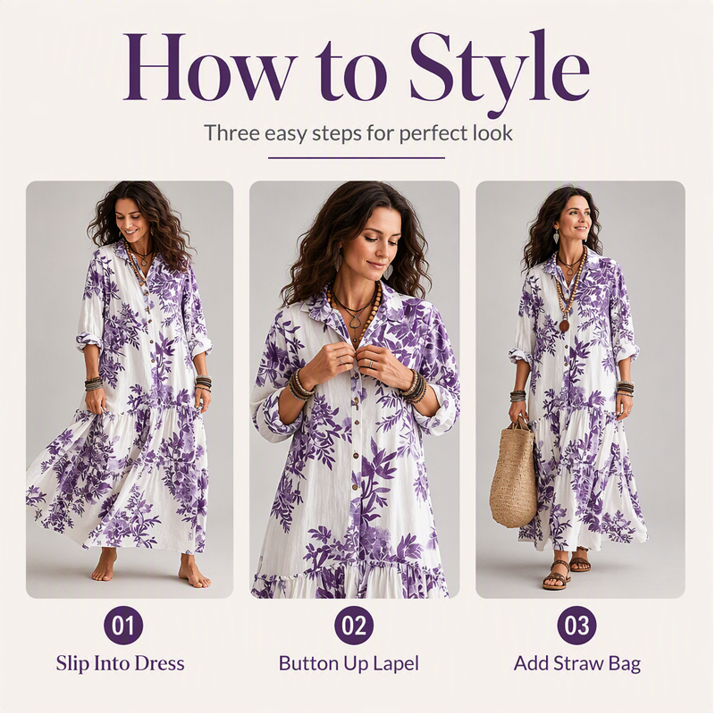 Women's Floral Print Maxi Dress