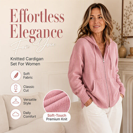 ⏰Last Day Sale 50% Off💃Women's Loose Hooded Knit Cardigan