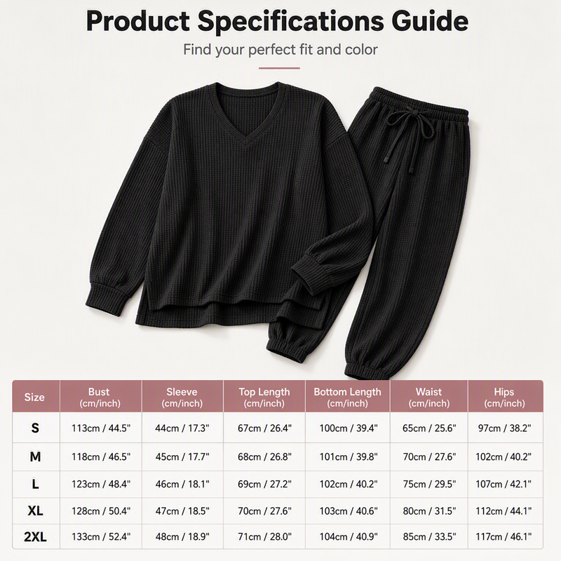 Women’s Long Sleeve Top & Jogger Lounge Set