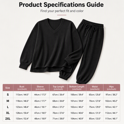 Women’s Long Sleeve Top & Jogger Lounge Set