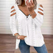 👖 LIMITED-TIME 50% OFF! ✨ Women's Cold Shoulder Zipper T-Shirt