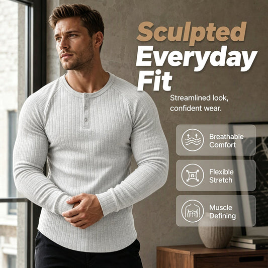 👖 LIMITED-TIME 50% OFF! ✨ Men's Slim Fit Henley Shirt