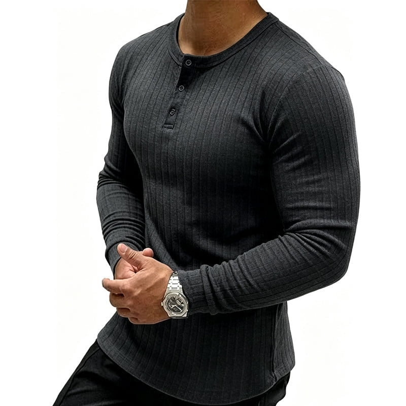 Men's Slim Fit Henley Shirt