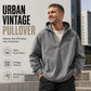👖 LIMITED-TIME 50% OFF! ✨ Men's Vintage Washed Half-Zip Hooded Top