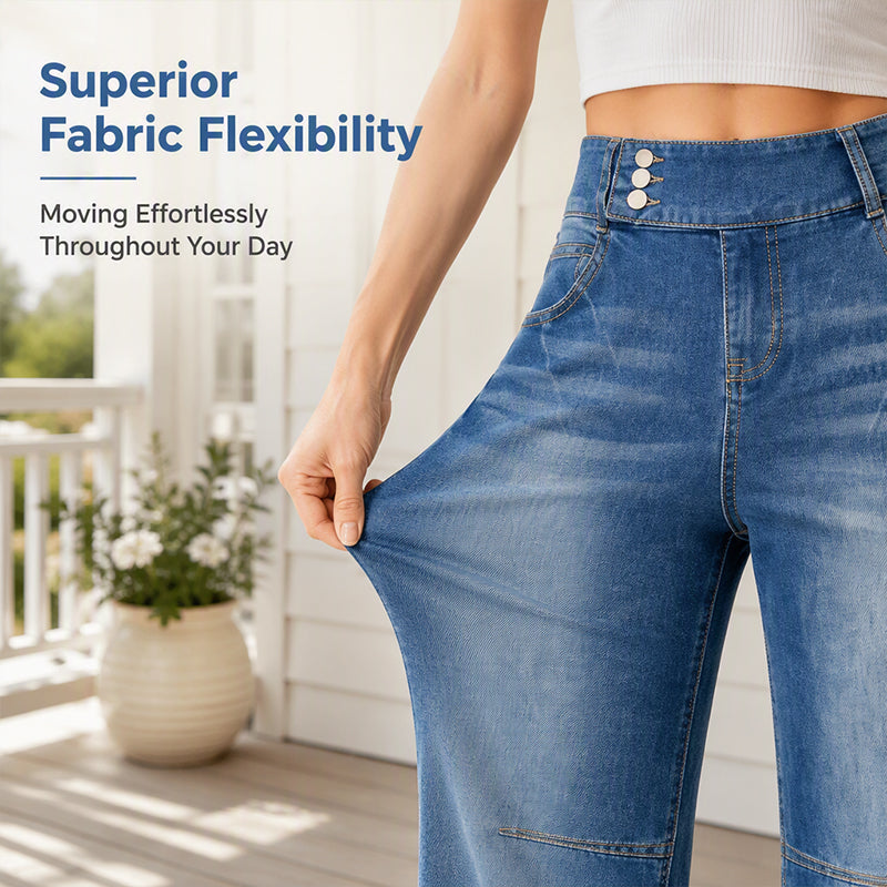 ⌛Limited-Time Offer🛍️Women's Wide-Leg Stretchy Jeans