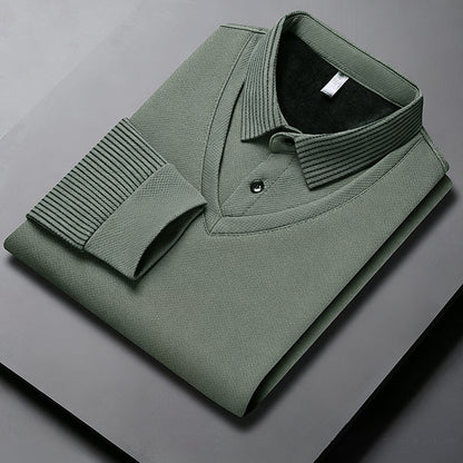 Men's False Two-Piece Long Sleeve Top