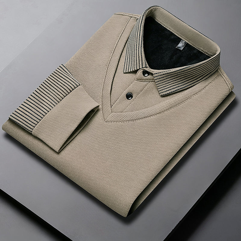 Men's False Two-Piece Long Sleeve Top
