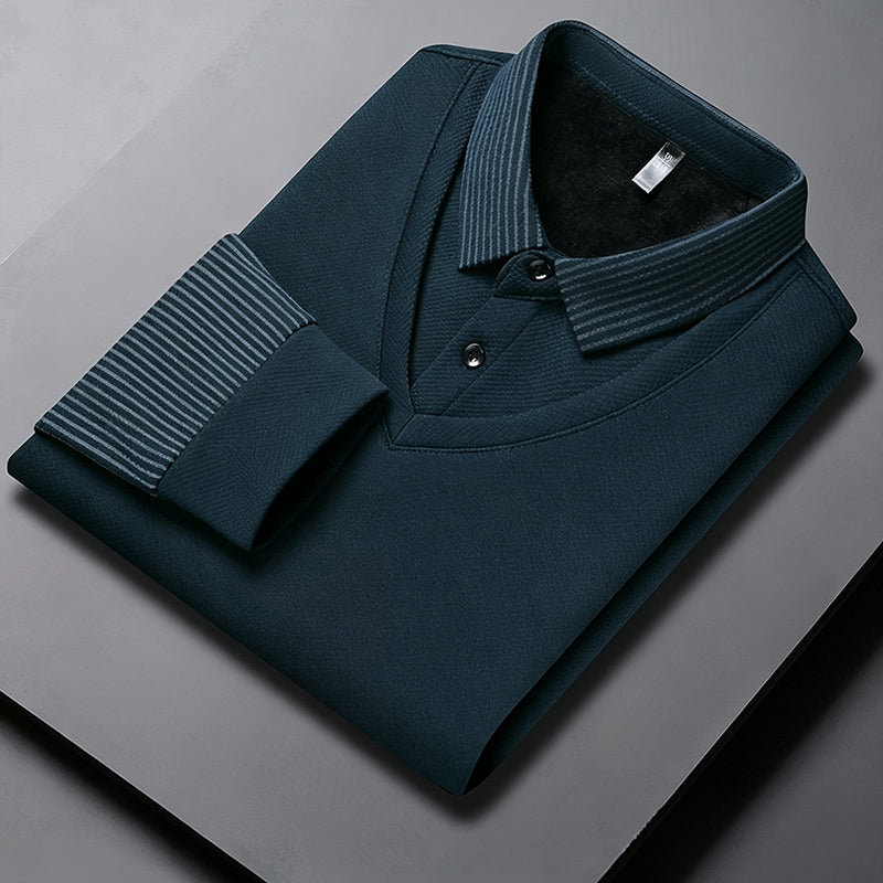 Men's False Two-Piece Long Sleeve Top
