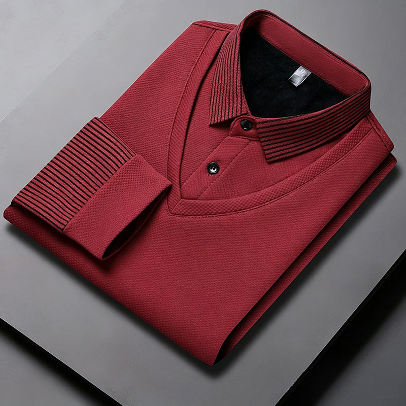 Men's False Two-Piece Long Sleeve Top