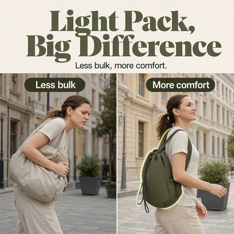 ⏰Last Day Sale 50% Off💃Women's Large Capacity Drawstring Tote Backpack