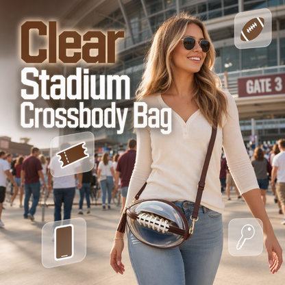 🏈 Game-Day Favorite | Clear Football-Shaped Crossbody Bag