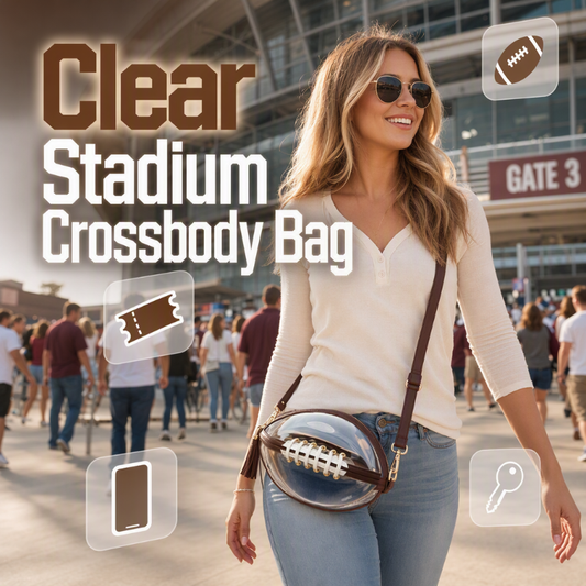 🏈 Game-Day Favorite | Clear Football-Shaped Crossbody Bag