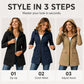 ⏰Last Day Sale 50% Off💃Women's Water Resistant Hooded Rain Jacket