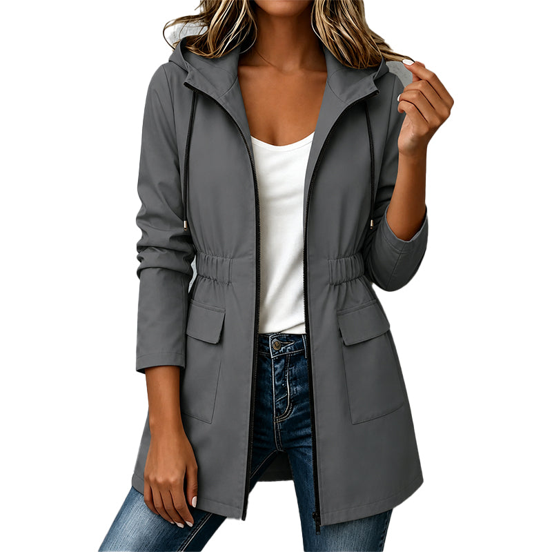 ⏰Last Day Sale 50% Off💃Women's Water Resistant Hooded Rain Jacket