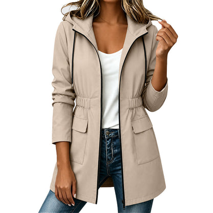⏰Last Day Sale 50% Off💃Women's Water Resistant Hooded Rain Jacket