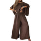 ✨ Women’s Off-Shoulder Top & Wide-Leg Pants Set – Effortless Elegance Meets Everyday Comfort
