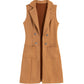 ✨Women's Chic Sleeveless Open Front Longline Jacket – Effortless Layering & Elegant Autumn Style