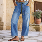 🌸Hot Sale 50% OFF💖Women's Vertical Striped Stretchy Denim Pants