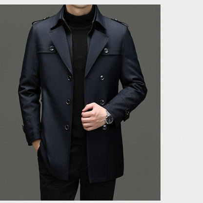 ⌛Limited-Time Offer🛍️Men's Medium-Length Trench Coat with Detachable Inner